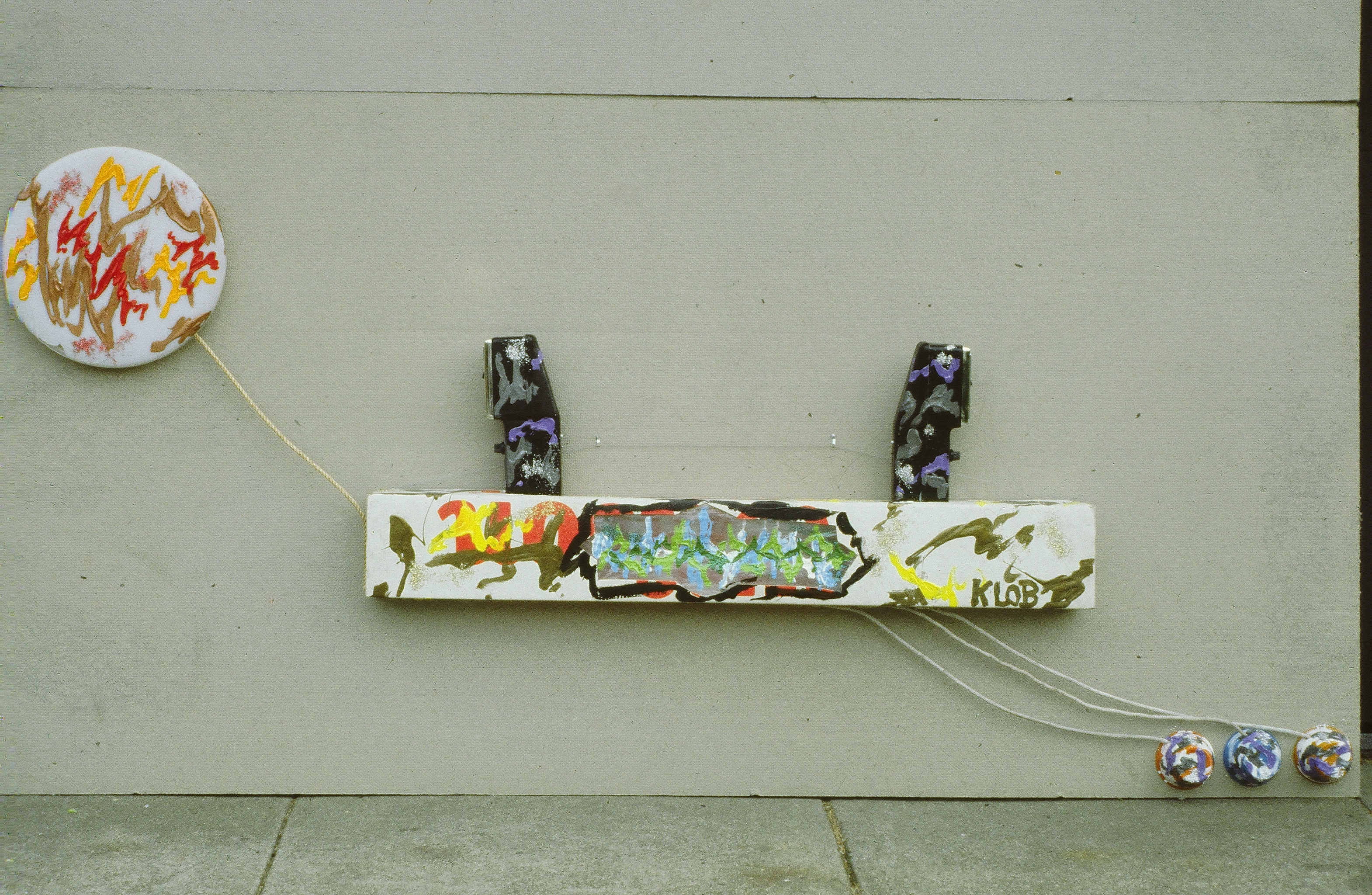 1979; acrylic, rope, cardboard box, plastic containers, car parts, light parts; 4 ft 4 in X 10 ft
